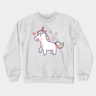 Cute Girl Unicorn Crewneck Sweatshirt
